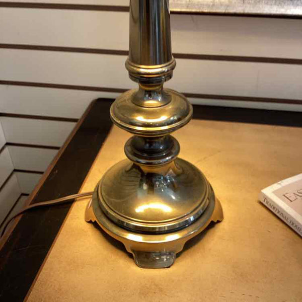 Stiffel Brass Lamp w/Black Shade