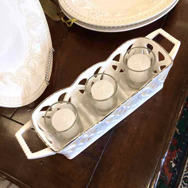 Lenox Illuminations Platinum Centerpiece Votive Caddie