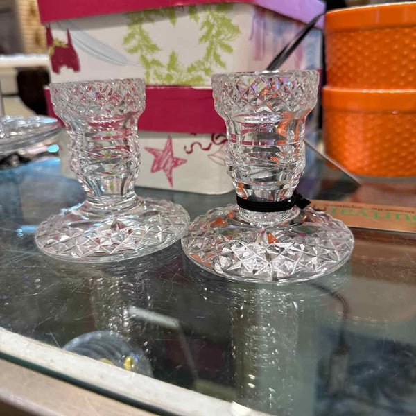 Pair of Glass Candlestcks