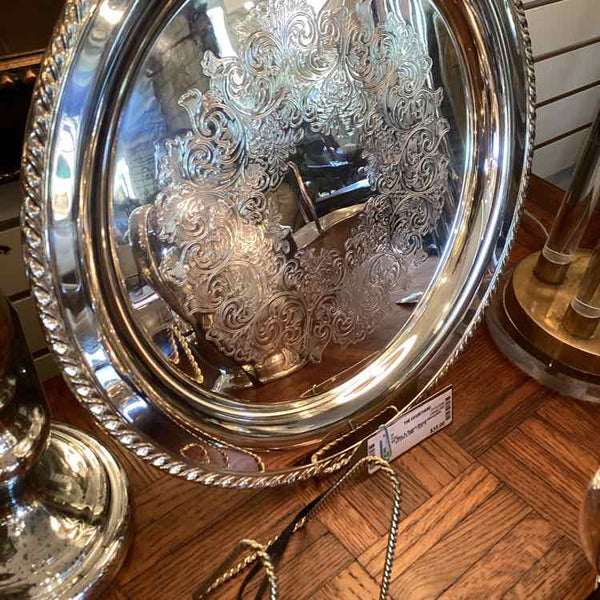 Wm. A. Rogers Round Silverplate Tray