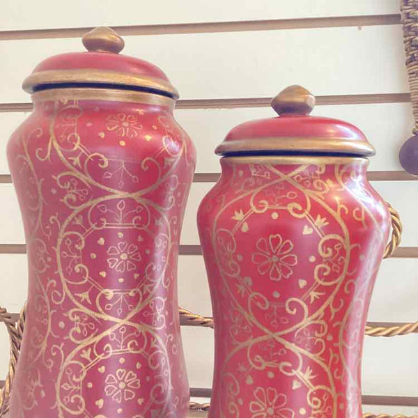 Set of 2 Red Urns