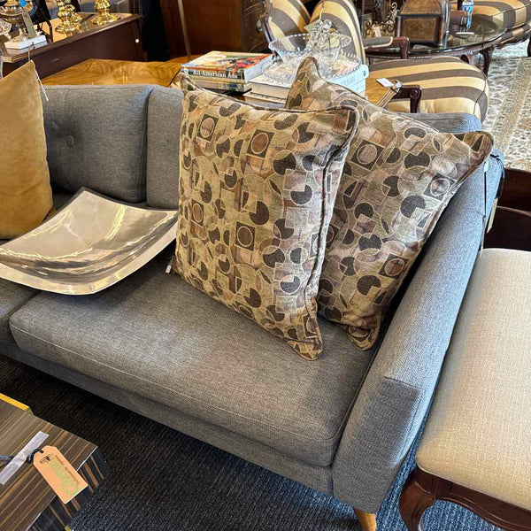 Grey Tweed Two Cushion Sofa