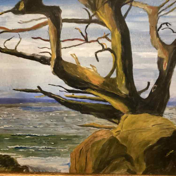 Rocky Shoreline Oil Painting