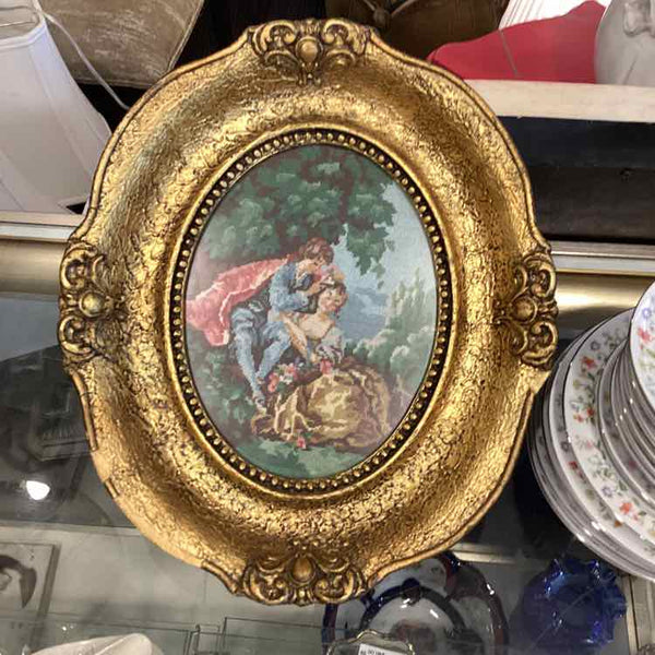 Gold Framed Needlepoint