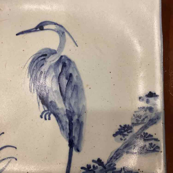 Blue Heron Gulf Rock Pottery Plate
