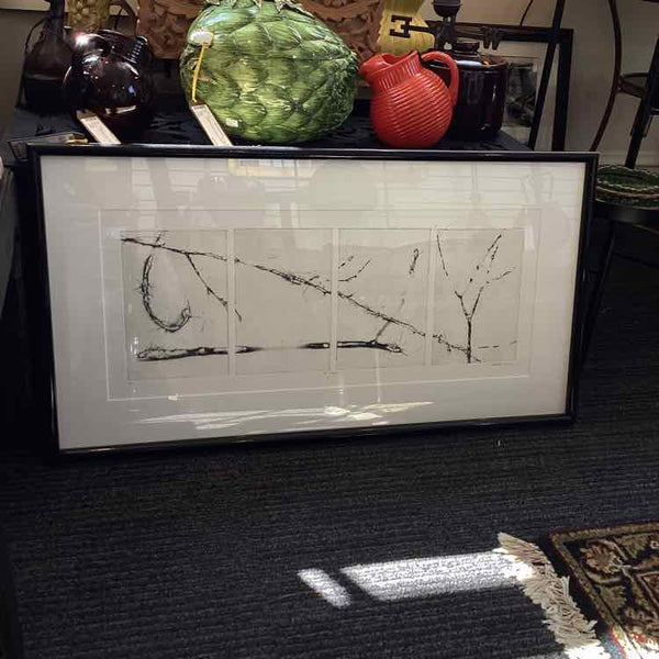 Four Panel Ink Drawing Print