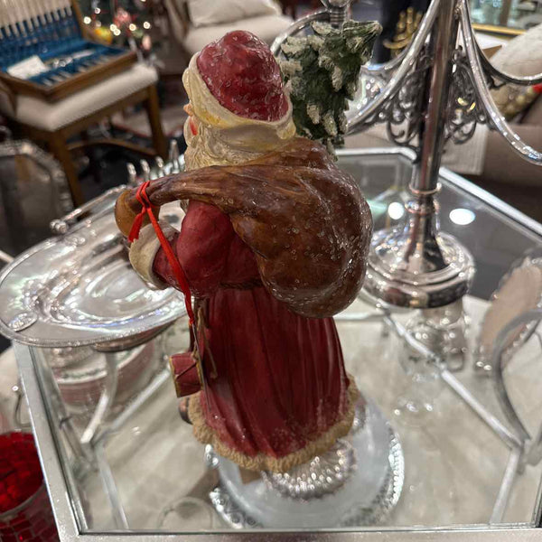 Painted Standing Santa w/Tree & Bag