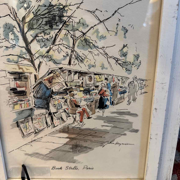 Framed Paris Book Stalls Print