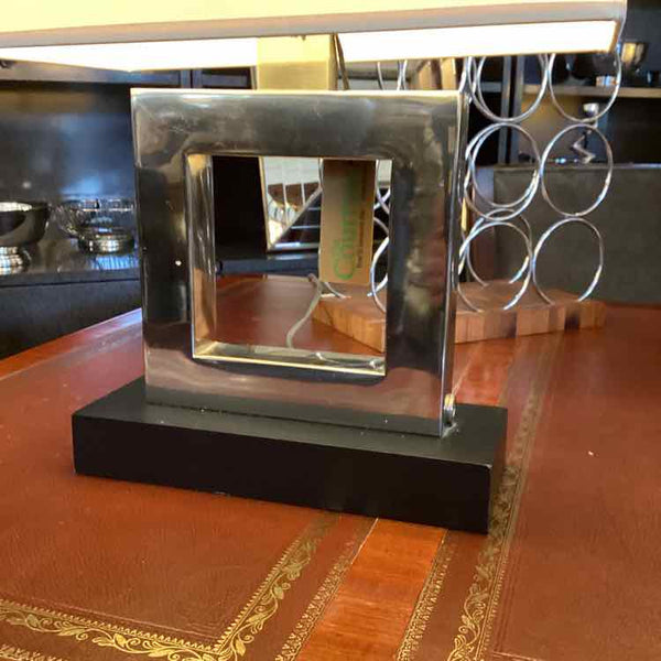 Contemporary Silver Metal Lamp