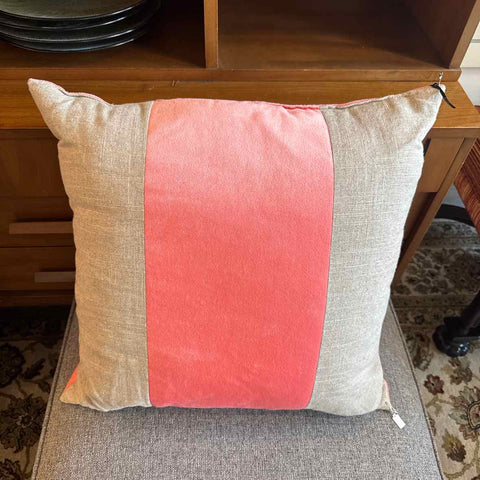 Peach And Gray Pillow