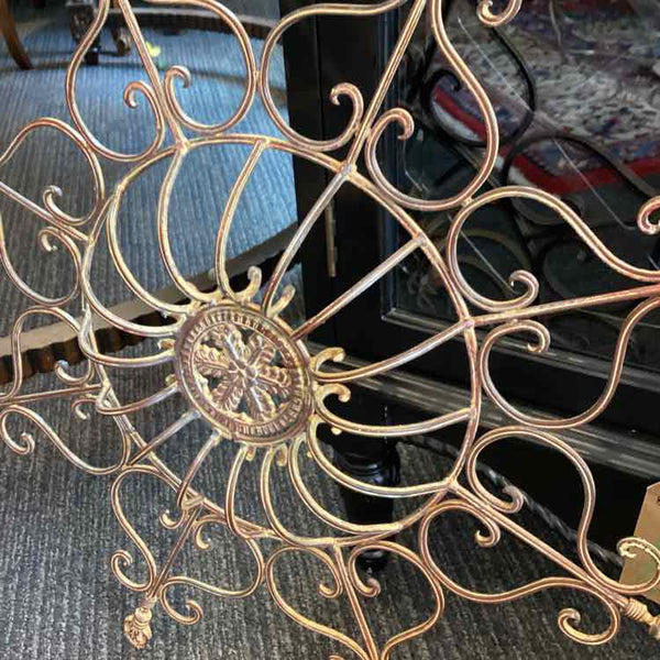 Metal Bronze Scroll Wall Decor