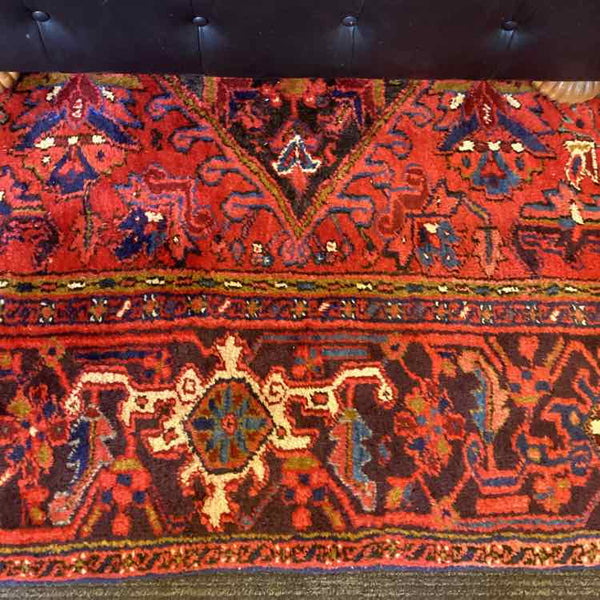 Red And Blue Tribal Heriz Rug