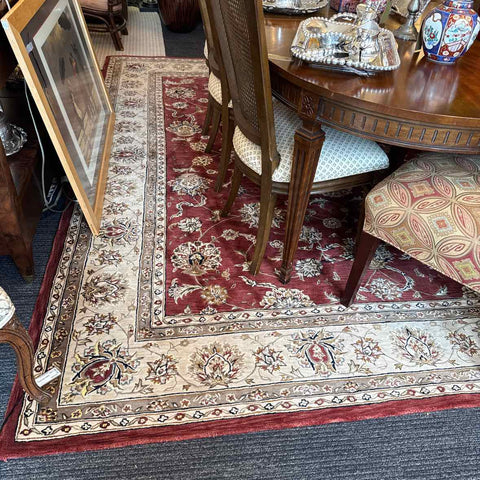 Nourison Wool Rug - Cream/Maroon