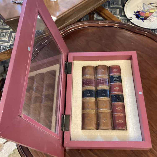 Shadow Box of Antique Books