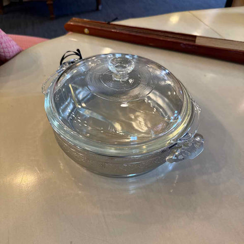 Glass And Silverplate Divided Dish