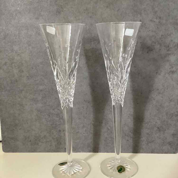 Pair of Waterford "Happy Celebration" Flutes