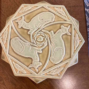 Pewabic Pottery Deer Tile Trivet