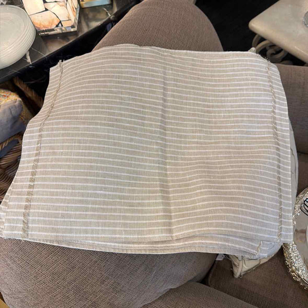 4 Striped Neutral Linen Placemats