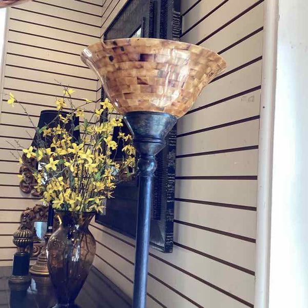Torchiere Lamp with Mosaic Shade