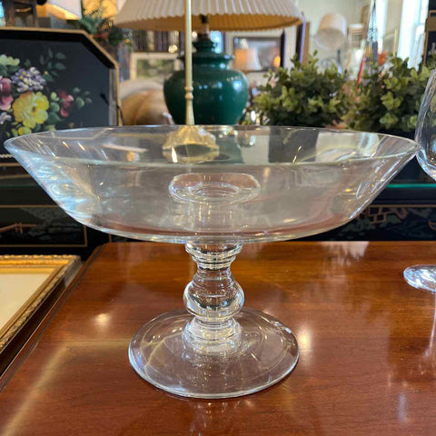 Val St. Lambert Pedestal Bowl