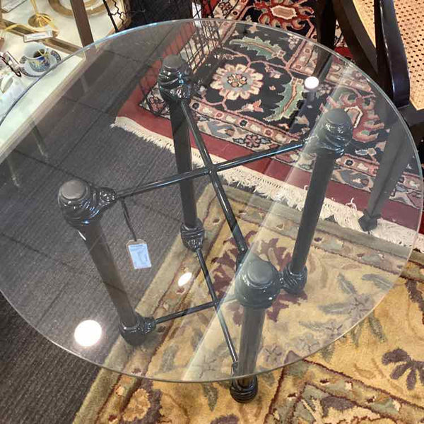 Black Iron And Glass Table