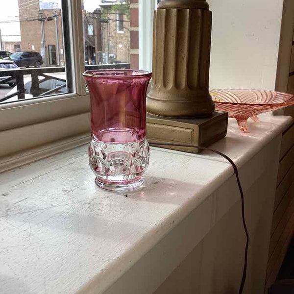 Rose Colored Glass Vase