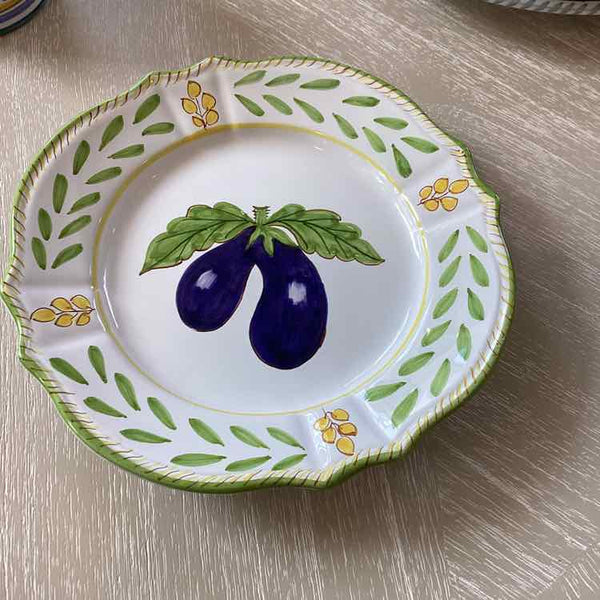 Set of 4 L'Antica Green Rim Salad Plates
