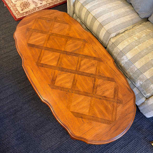 Parquet Oval Coffee Table