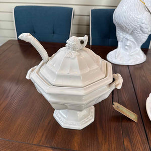 Red Cliff Ironstone Tureen With Ladle