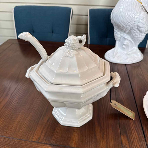 Red Cliff Ironstone Tureen With Ladle