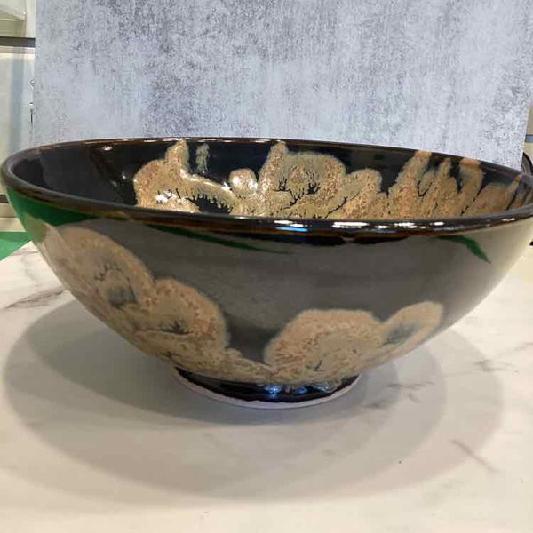 Black with Bronze Ceramic Bowl