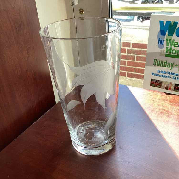 Etched Glass Vase