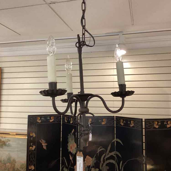 International Inc. Three Arm Iron Chandelier