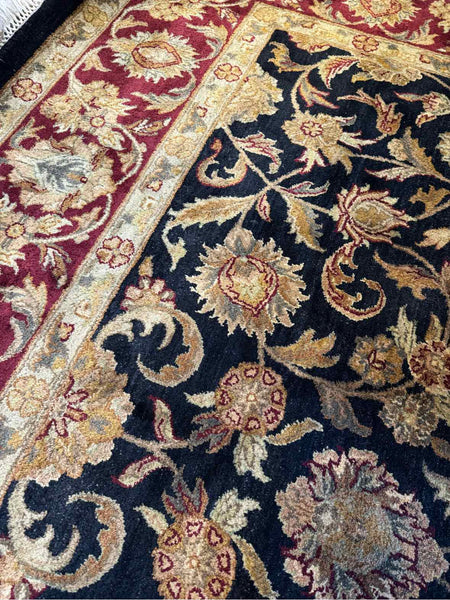 Black/Burgundy Oriental Rug