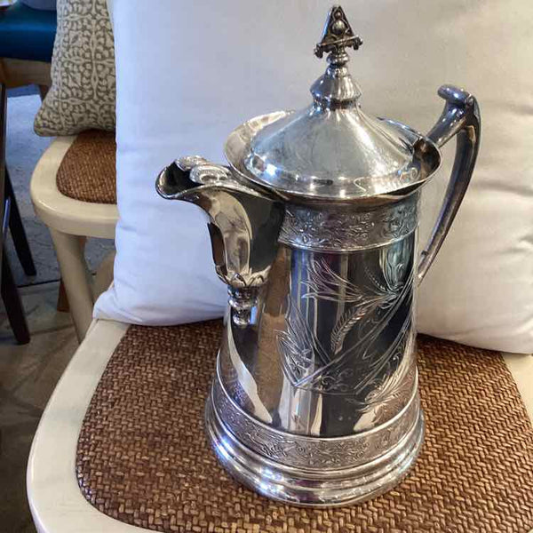 19th C. Quadruple Plate Insulated Pitcher