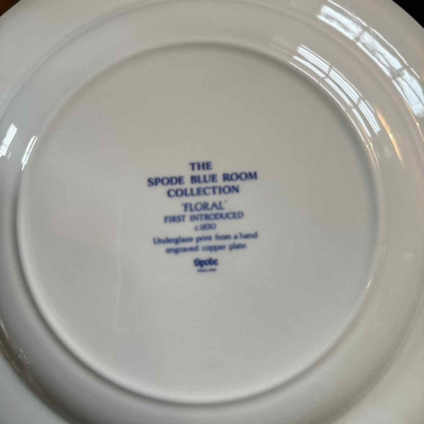 Blue And White Spode Floral Plate