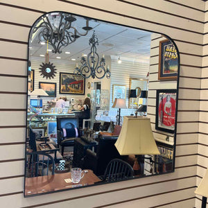 Black Bevel Edge Arched Mirror