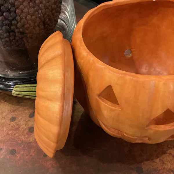 Ceramic Pumpkin & Lid