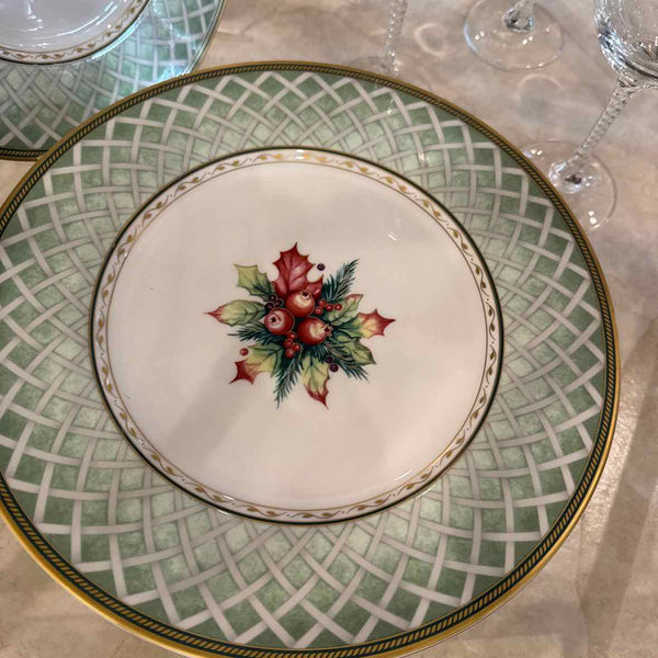 Set of 10 Fitz & Floyd "Winter Holiday" Chargers