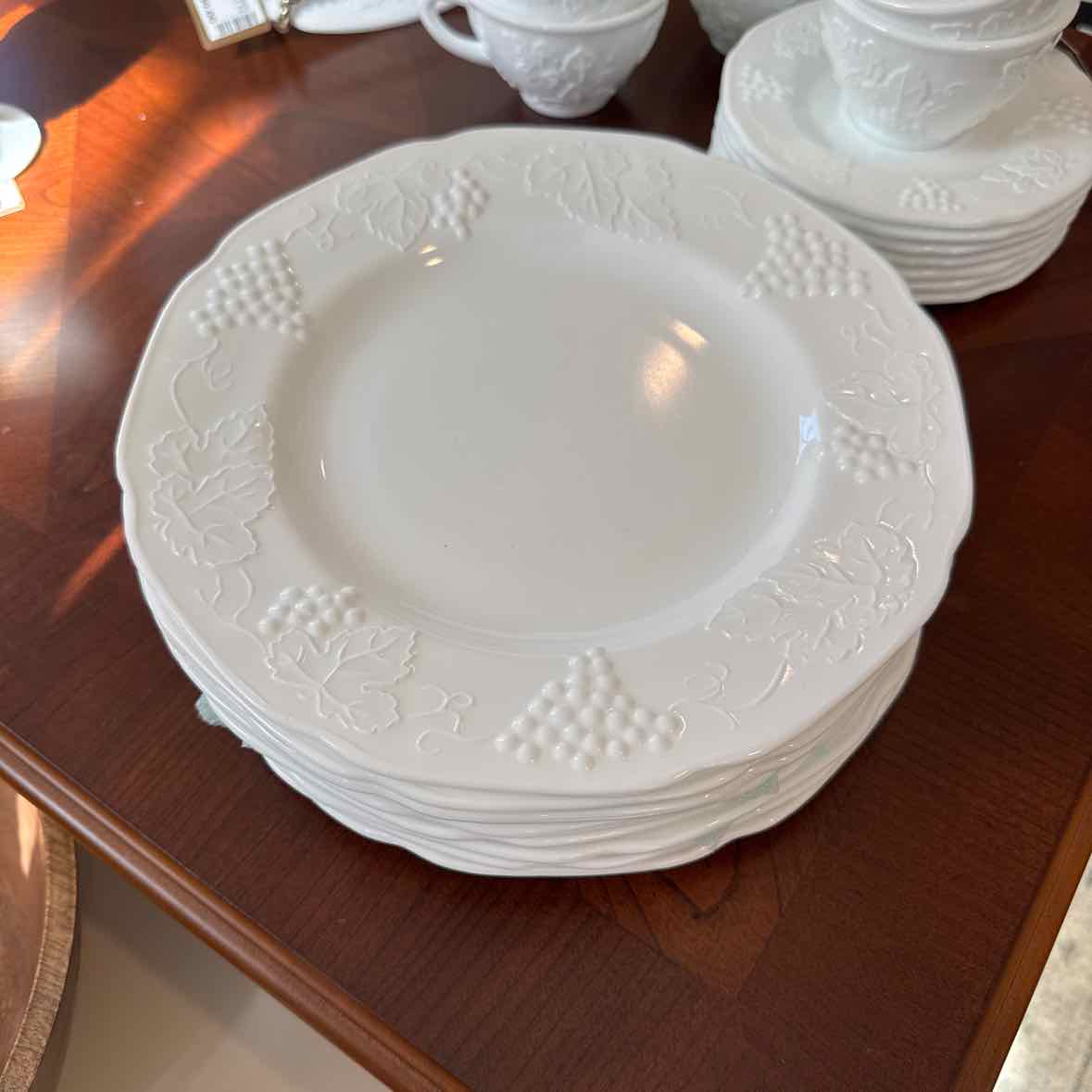 Eight Indiana/Colony Milk Glass Plates