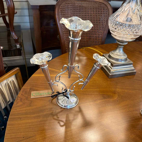 Silverplate Trumpet Vase