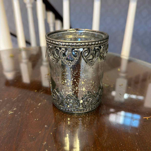 Mercury Glass Candle Holder