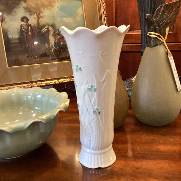 Belleek Shamrock Vase
