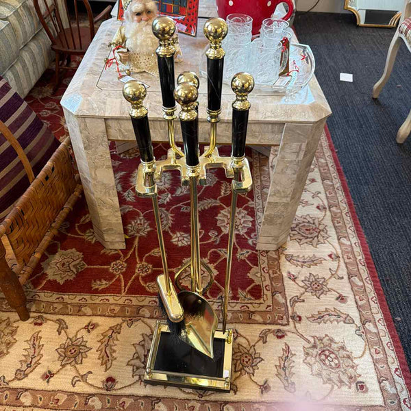 5 Pc. Brass Fireplace Tools