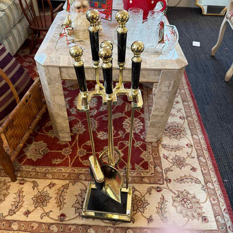 5 Pc. Brass Fireplace Tools