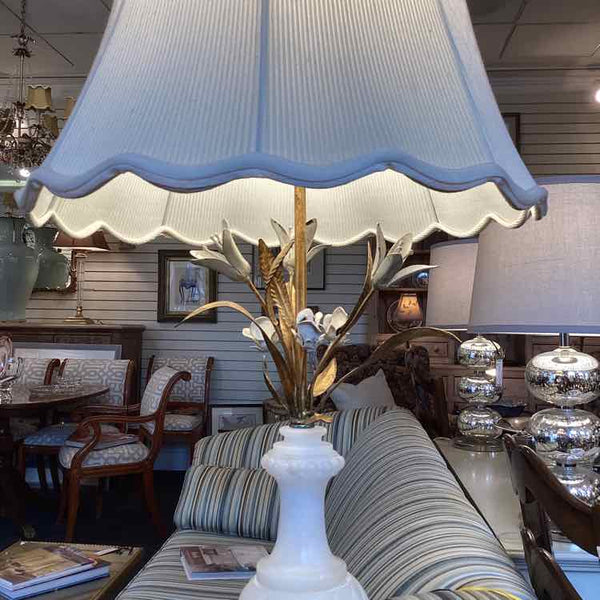 Alabaster Floral Lamp