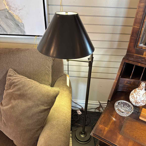 Floor Lamp with Black Shade