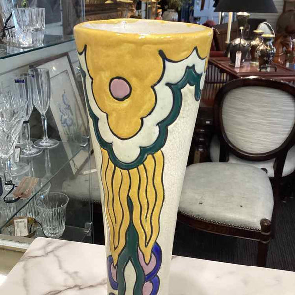 Creamique de Bruxelles Trumpet Vase