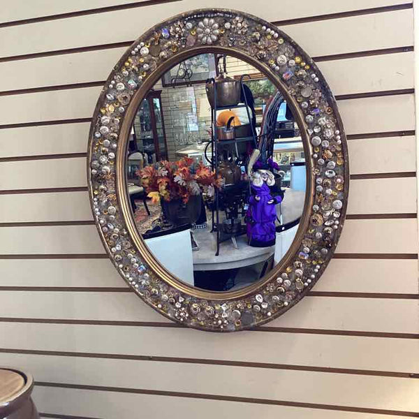 Gold Mirror w/ Vintage Jewelry