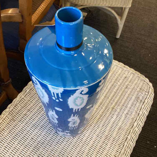 Ikat Design Azure Vase